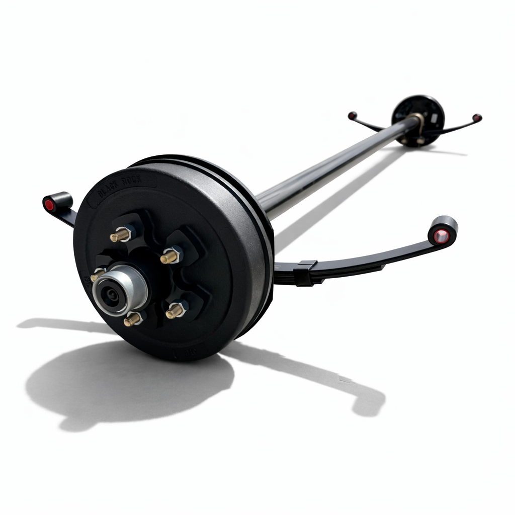 Trailer Axle - 3500 lbs (Electric Brakes w/ 4-Leaf Double Eye Springs)