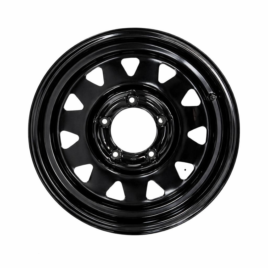 15" x 5" Black Mod Solid Steel Trailer Wheel (5 Lug)