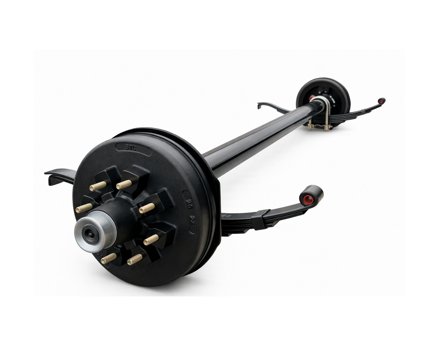 Trailer Axle - 7000 lbs (Hubs/Drums, Leaf Springs & U-Bolt Hardware)